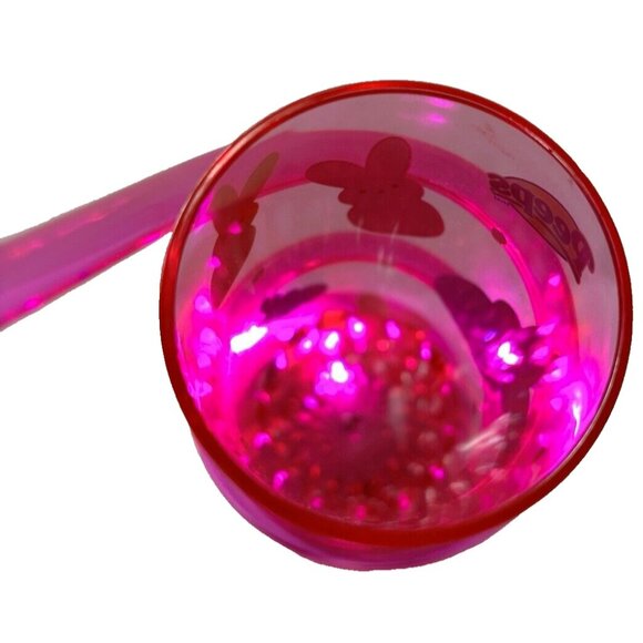 Kids Peeps Cup With Straw Light Up Activated Push Button Pink Colourful Bunnies - Picture 4 of 6